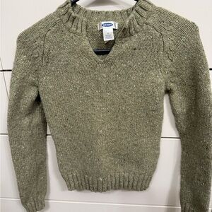 Old Navy Olive crop top Knit sweater